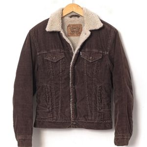 VINTAGE Levi's Brown Corduroy Sherpa Jacket